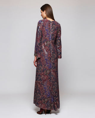 Paisley print sequin dress