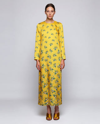 Vestido amarillo estampado floral posicionado by M | 05423_0050_1