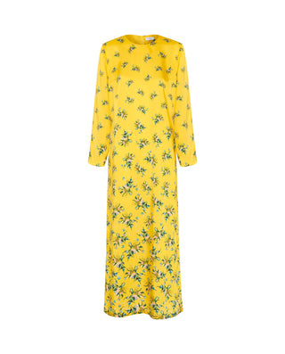 Vestido amarillo estampado floral posicionado by M | 05423_0050_4