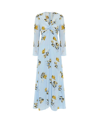 Vestido azul estampado floral by MIRTO | 05430_0050_4