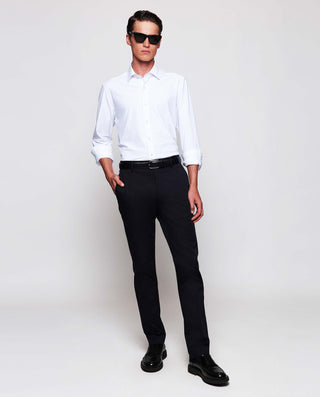 Camisa vestir técnica tailored fit lisa blanca