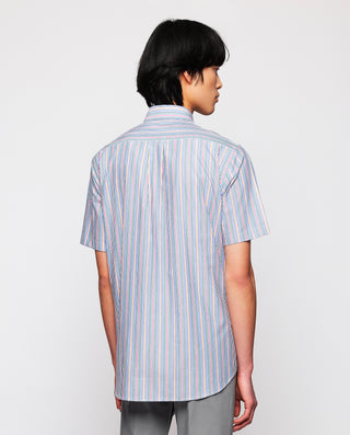 Camisa casual de algodón rayas multicolor