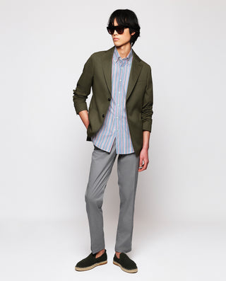 Camisa casual de algodón rayas multicolor