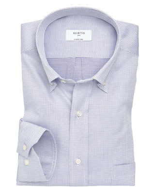 Camisa casual de algodón azul by MIRTO
