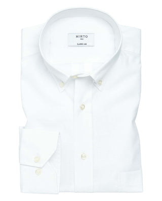 Camisa casual algodón prelavado blanco by MIRTO