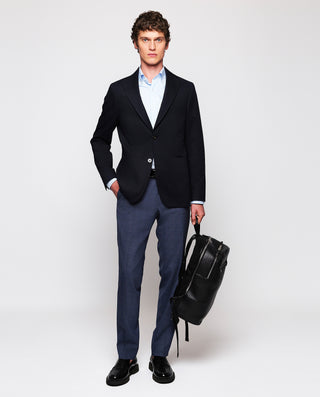 Camisa casual algodón Oxford rayas azul y blanco
