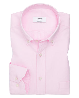 Camisa casual rosa prelavada by MIRTO