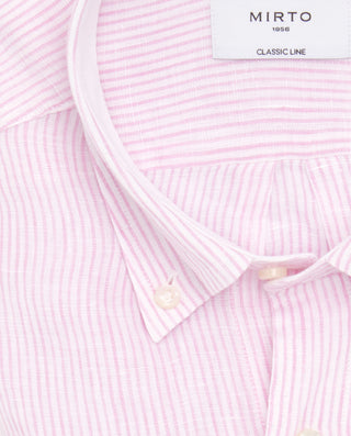 Camisa casual manga larga rayas de lino by MIRTO | 07095_0050_5