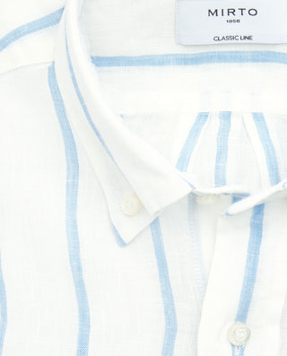 Camisa casual manga larga rayas de lino by MIRTO | 07097_0051_2