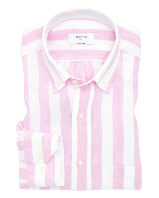 Camisa casual manga larga rayas de lino by MIRTO | 07099_0051_1