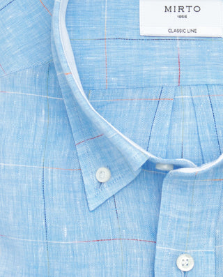 Camisa casual manga larga cuadros de lino by MIRTO | 07108_0050_5