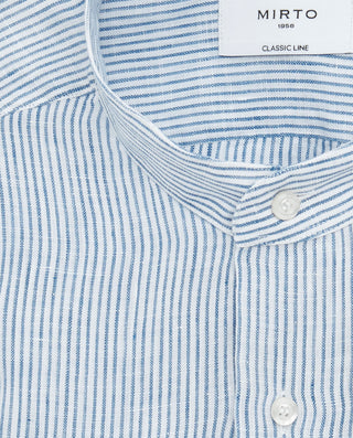 Camisa casual manga larga rayas cuello mao by MIRT | 07121_0051_5