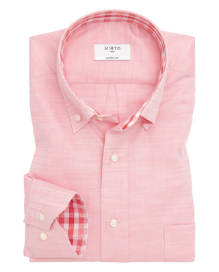 Camisa casual manga larga liso by MIRTO