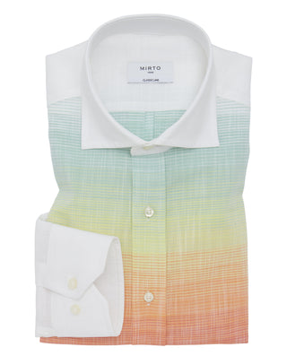 Casual shirt orange dégradé horizontal edging