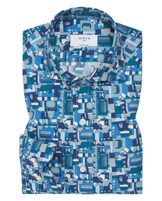 Printed long sleeve casual shirt
