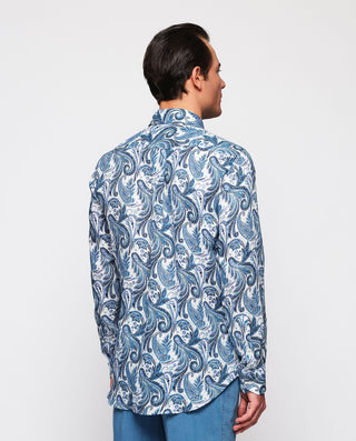 Printed long sleeve casual shirt