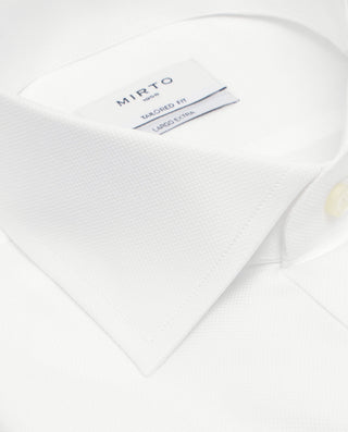 Extra-long white dress shirt with double cuffs