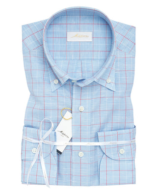 CAMISA CASUAL algodón y lino cuadros by MIRTO | 07436_0050_1