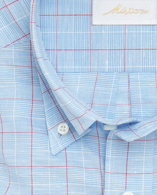 CAMISA CASUAL algodón y lino cuadros by MIRTO | 07436_0050_2