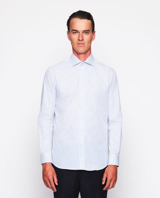 Camisa vestir rayas azules puño mixto by MIRTO | 07475_0050_2