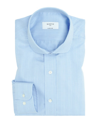 Camisa vestir azul cuadros Príncipe de Gales by MI | 07483_0050_1