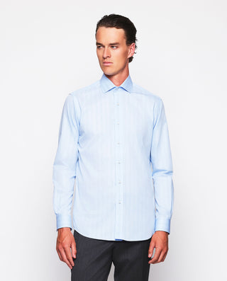 Camisa vestir azul cuadros Príncipe de Gales by MI | 07483_0050_2