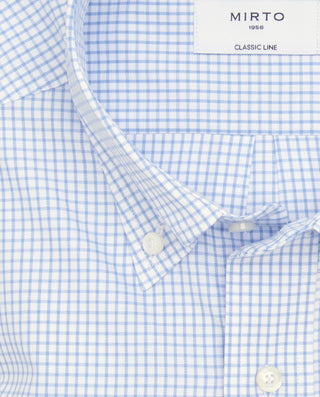 Camisa vestir cuadros azules y blancos estruc by M | 07490_0050_5