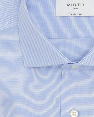 Camisa vestir azul con estructura otoman by MIRTO | 07504_0050_5