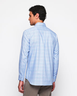 Camisa casual azul cuadros multicolor by MIRTO | 07525_0050_3