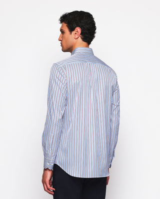 Camisa casual blanca rayas multicolor by MIRTO | 07529_0050_3