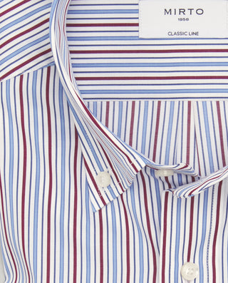 Camisa casual blanca rayas multicolor by MIRTO | 07529_0050_5