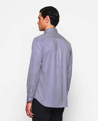 Camisa casual azul marino rayas granate by MIRTO | 07530_0050_3