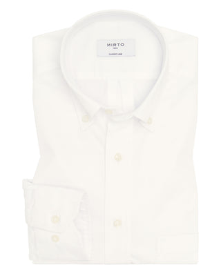Camisa casual blanca de algodón prelavada by MIRTO | 07541_0050_1