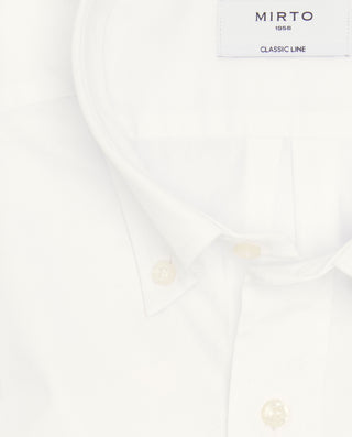 Camisa casual blanca de algodón prelavada by MIRTO | 07541_0050_5