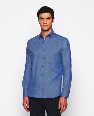 Camisa casual tonos azules de algodón by MIRTO | 07542_0050_2