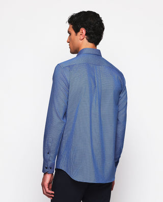 Camisa casual tonos azules de algodón by MIRTO | 07542_0050_3