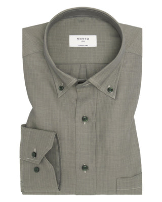 Camisa casual verde estructura de espiga by MIRTO | 07545_0050_1