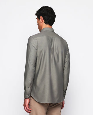 Camisa casual verde estructura de espiga by MIRTO | 07545_0050_3