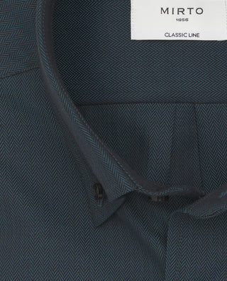 Camisa casual azul oscuro estructura de espig by M | 07545_0052_5