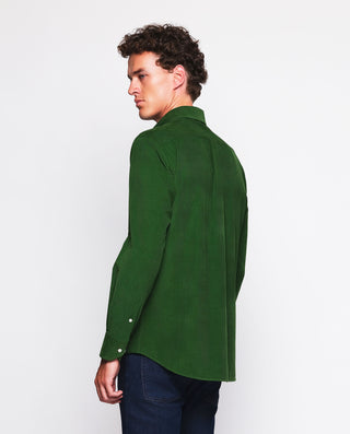 Camisa casual verde botella de micropana by MIRTO | 07553_0054_3