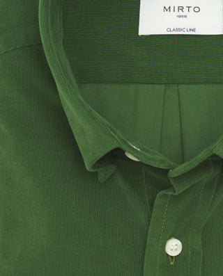 Camisa casual verde botella de micropana by MIRTO | 07553_0054_5