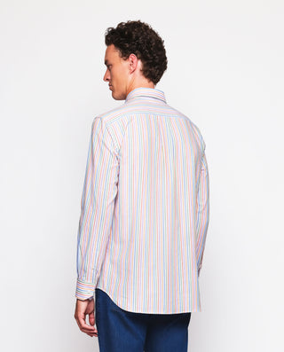 Camisa casual rayas multicolor de algodón oxf by M | 07565_0050_3