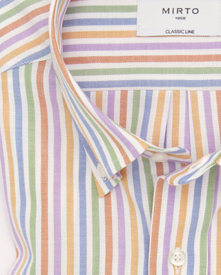 Camisa casual rayas multicolor de algodón oxf by M | 07565_0050_5