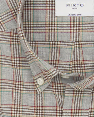 Camisa casual cuadros tonos tierra algodón me by M | 07573_0050_5