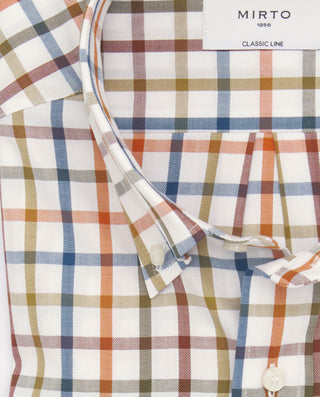 Camisa casual beige cuadros multicolor estruc by M | 07582_0050_5