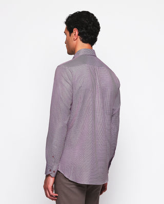 Camisa casual estructura pata de gallo granat by M | 07602_0054_3