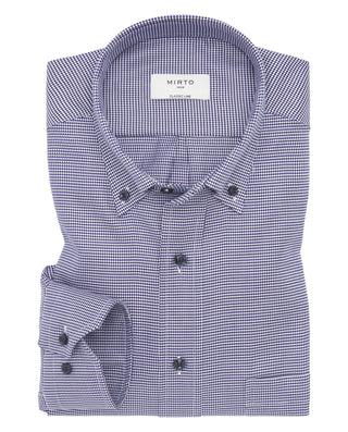 Camisa casual estructura pata de gallo azul by MIR | 07602_0057_1