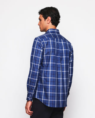 Camisa casual azul cuadros hilatura melange by MIR | 07605_0052_3