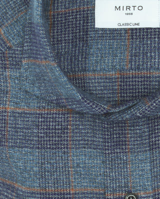 Camisa casual cuadros azules de algodón con e by M | 07608_0050_2