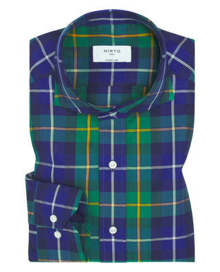 Camisa casual cuadros verdes y azules estruct by M | 07622_0050_1